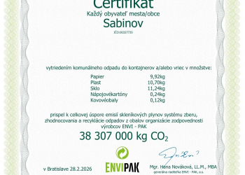Výsledky triedenia odpadu za rok 2025